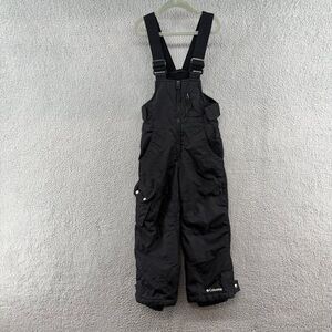 Columbia Youth 4/5 Black Insulated Snow Bibs Omni-Shield Ski Winter Pants